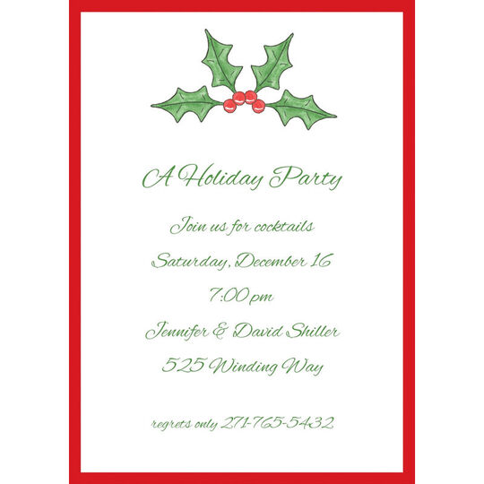 Holly Berry Invitations